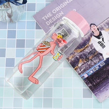 Load image into Gallery viewer, 500ml Water Bottle glass bottle Fashion Pink Panther Drinking Bottle Portable Water Bottle for Kitchen accessories Y44