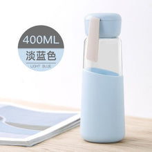 Load image into Gallery viewer, Travel drink ware Portable bottle new design glass bottle Transparent bottle water tea glass drinking bottle with silicone set