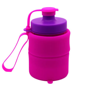 Creative Silicone Folding Bottle Drinking Water Bottles Sport Portable Drinking Bottle Readily Bottle Multi Color Free