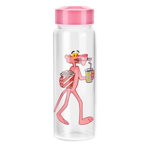 500ml Water Bottle glass bottle Fashion Pink Panther Drinking Bottle Portable Water Bottle for Kitchen accessories Y44